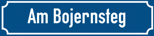 Straßenschild Am Bojernsteg